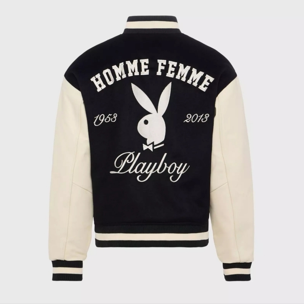 PLAYBOY×HOMME+FEMME COLLAB VARSITY JACKET XS NWT